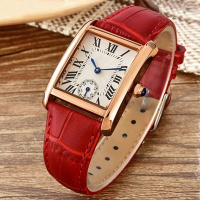 Relógios quadrados do seletor do relógio de Pin Buckle Alloy Square Case para senhoras