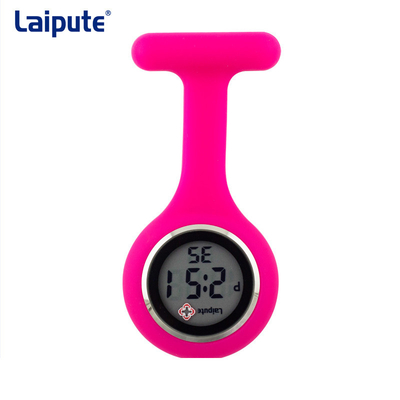 Enfermeira amigável Watch do silicone da pele da exposição eletrônica de Pin Buckle Digital Fob Watch