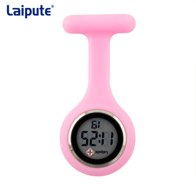 Enfermeira amigável Watch do silicone da pele da exposição eletrônica de Pin Buckle Digital Fob Watch