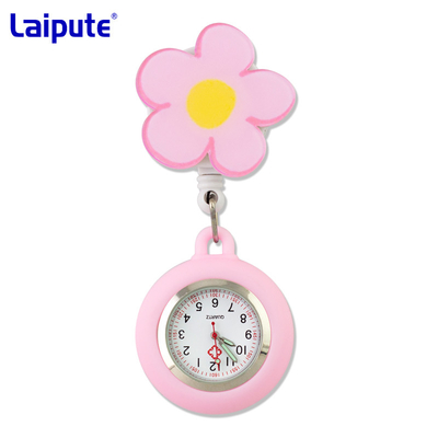 As enfermeiras da correia 41mm do silicone grampeiam na enfermeira retrátil impermeável Watch do relógio de bolso