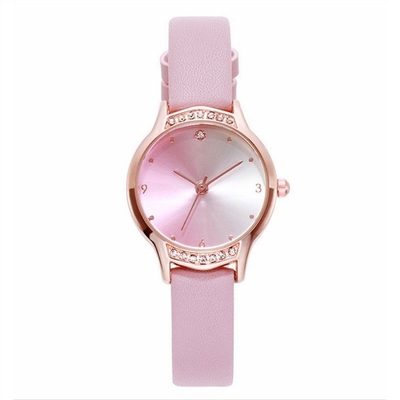 A correia luxuosa do plutônio de Diamond Watches das mulheres de Laipute endureceu Diamond Bezel Watch de vidro