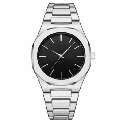 Relógio de aço inoxidável de aço inoxidável Textured de Mesh Bracelet Watch Japan Movement
