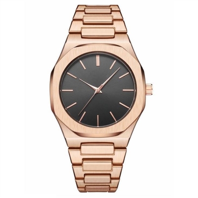 Relógio de aço inoxidável de aço inoxidável Textured de Mesh Bracelet Watch Japan Movement