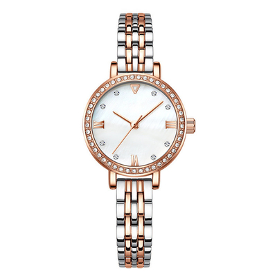 Caixa luxuosa da liga de S Diamond Watches Stainless Steel Strap de Sapphire Glass Women '