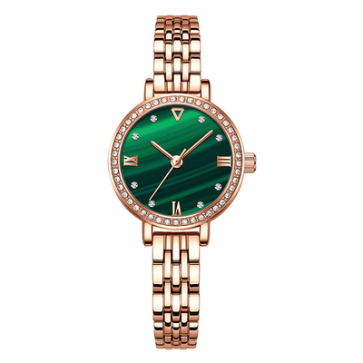 Caixa luxuosa da liga de S Diamond Watches Stainless Steel Strap de Sapphire Glass Women '