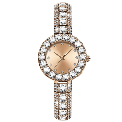 Forme a mulheres luxuosas claras o relógio de pulso de quartzo com Diamond Waterproof