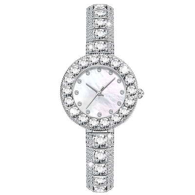 Forme a mulheres luxuosas claras o relógio de pulso de quartzo com Diamond Waterproof