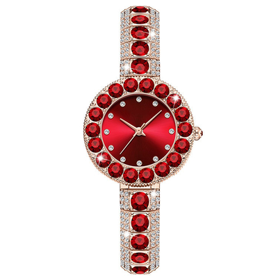 Forme a mulheres luxuosas claras o relógio de pulso de quartzo com Diamond Waterproof