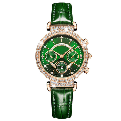 Relógio luxuoso de quartzo da forma para mulheres Diamond Watches impermeável