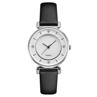 O relógio de mulheres simples e elegantes com Diamond Quartz Creative Watch