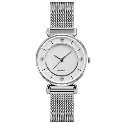 O relógio de mulheres simples e elegantes com Diamond Quartz Creative Watch