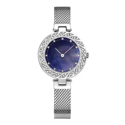 Broca Mesh Belt Ladies Watch de Diamond Fashion Wrist Watch Bezel