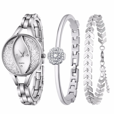 Relógio Diamond Bracelet Set de quartzo das senhoras da forma do CE ROHS