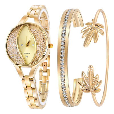 Relógio Diamond Bracelet Set de quartzo das senhoras da forma do CE ROHS