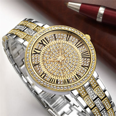 10bar Diamond Watch Womens de prata impermeável, PC21 ouro branco Diamond Watch