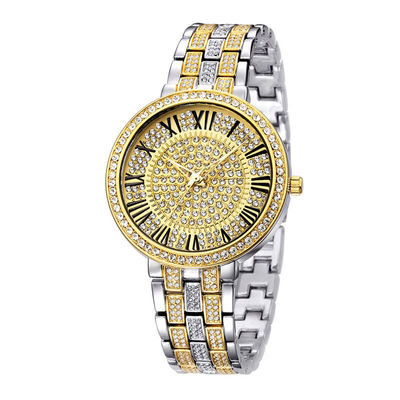 10bar Diamond Watch Womens de prata impermeável, PC21 ouro branco Diamond Watch
