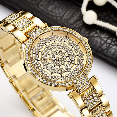 10bar Diamond Watch Womens de prata impermeável, PC21 ouro branco Diamond Watch
