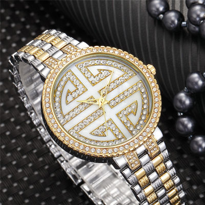 10bar Diamond Watch Womens de prata impermeável, PC21 ouro branco Diamond Watch