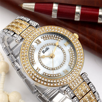 10bar Diamond Watch Womens de prata impermeável, PC21 ouro branco Diamond Watch