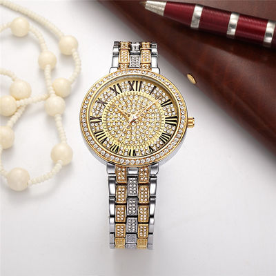 10bar Diamond Watch Womens de prata impermeável, PC21 ouro branco Diamond Watch
