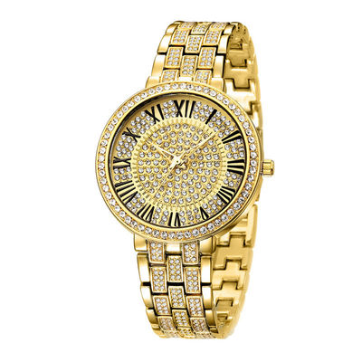 10bar Diamond Watch Womens de prata impermeável, PC21 ouro branco Diamond Watch