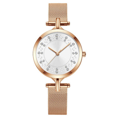 3ATM Diamond Quartz Watch Vacuum Electroplating genuíno impermeável Skinfriendly
