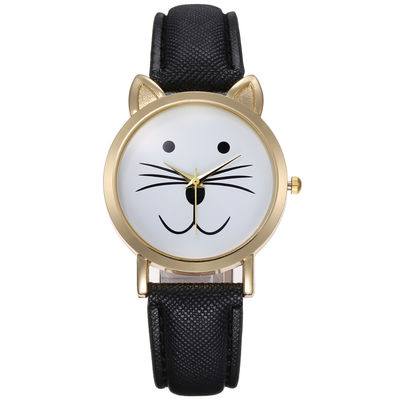 As crianças de quartzo de ROHS olham, material da liga do peso de Cat Face Quartz Watch 35g