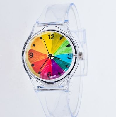 ODM transparente do seletor da correia 40mm do relógio plástico do esporte disponível
