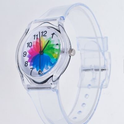 ODM transparente do seletor da correia 40mm do relógio plástico do esporte disponível