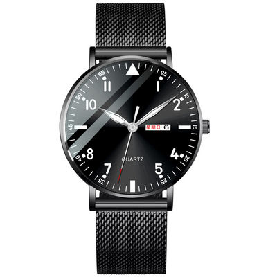 Espessura traseira de aço inoxidável do relógio 6mm do bracelete do relógio Multifunction de Bilayer