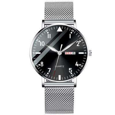 Espessura traseira de aço inoxidável do relógio 6mm do bracelete do relógio Multifunction de Bilayer