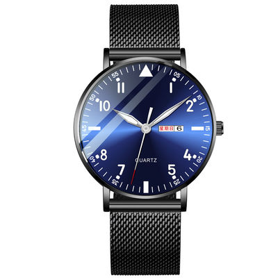 Espessura traseira de aço inoxidável do relógio 6mm do bracelete do relógio Multifunction de Bilayer