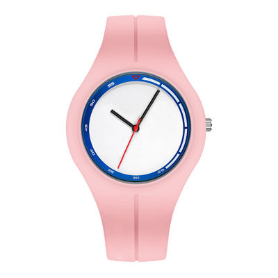 relógio de 41mm no pulso das mulheres, relógio de pulso do bracelete do silicone para senhoras