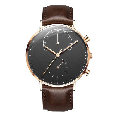 relógio de pulso de aço inoxidável de quartzo 316l, relógio de pulso de 36mm com alarme de vibração