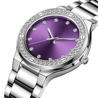 ROHS Diamond Quartz Watch genuíno, Hardlex Diamond Bracelet Watch For Ladies