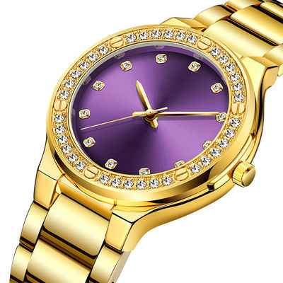 ROHS Diamond Quartz Watch genuíno, Hardlex Diamond Bracelet Watch For Ladies