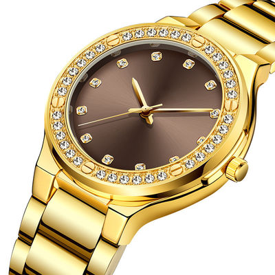 ROHS Diamond Quartz Watch genuíno, Hardlex Diamond Bracelet Watch For Ladies