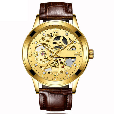 Peso 100g mecânico transparente de Diamond Alloy Quartz Wrist Watch