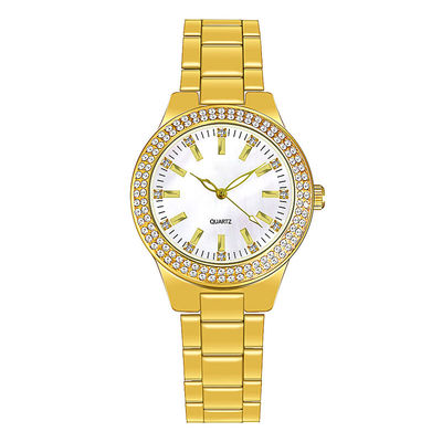 Espessura genuína de galvanização do seletor de Movt Diamond Watch 8mm de quartzo de IPG