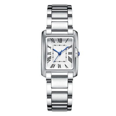 Relógios do quartzo das mulheres Wearresistant, espessura quadrada do relógio 10mm de quartzo