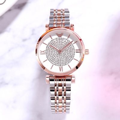 ODM das senhoras Japão Movt de Diamond Rose Gold Wrist Watch For disponível