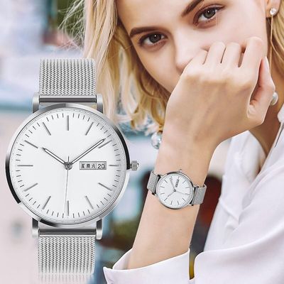 Relógio 3BAR 3Needles Waterresistant de Rose Gold Women Quartz Wrist