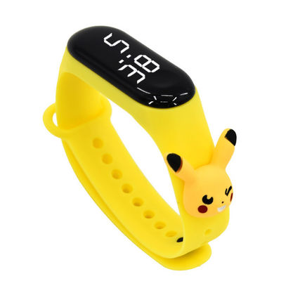 Do silicone termoplástico eletrônico do relógio do bracelete dos desenhos animados das crianças caixa retangular
