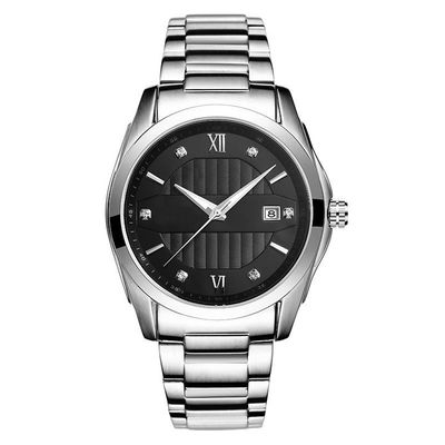 Correia automática de Diamond Studded Watch With Steel do negócio de homens mecânicos