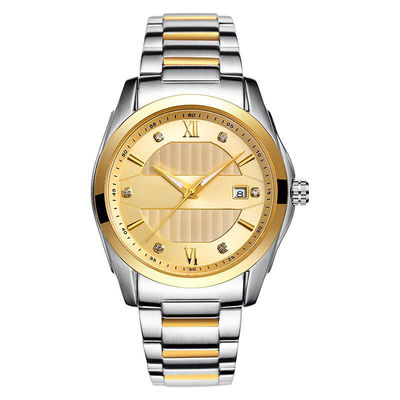 Correia automática de Diamond Studded Watch With Steel do negócio de homens mecânicos