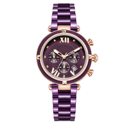Relógios novos luxuosos da tendência de Crystal Women Watch Roman Numerals para senhoras