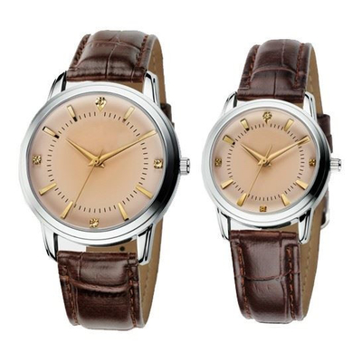 Os amantes clássicos formam a negócio dos relógios Diamond Japan Movement Watch retro