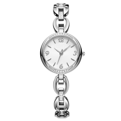 Relógio de pulso Diamond Encrusted Jewelry Buckle de quartzo das mulheres da pulseira