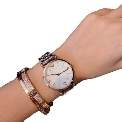 Relógio de aço inoxidável análogo 30mm Dia Casual Aesthetic Mirror de quartzo