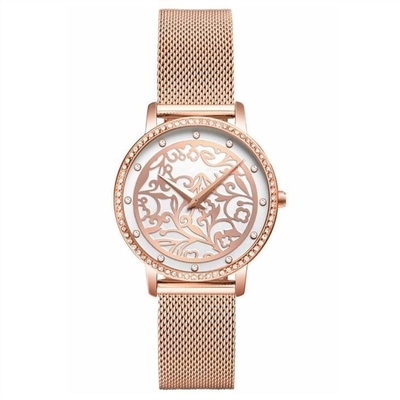 a correia Diamond Quartz Watch Japanese Movement genuíno de 16mm gravou
